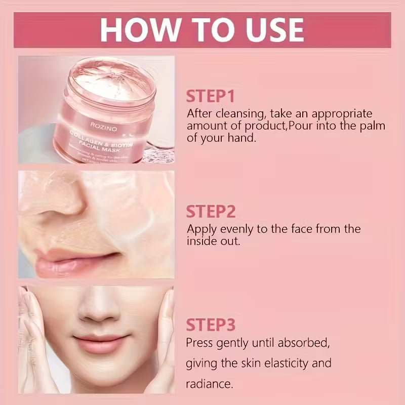 Biotin-Collagen Reset Day & Night Plumping Gel Mask.