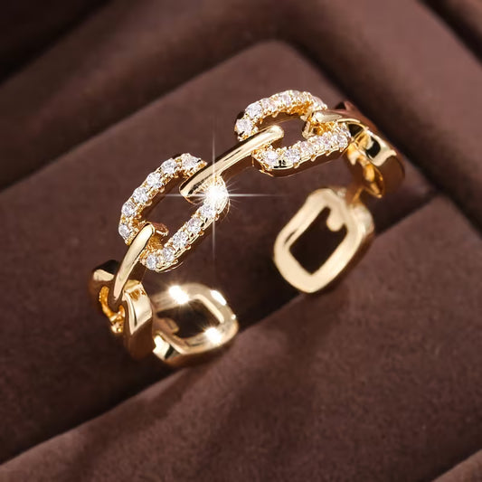 Bohemian Style Adjustable Copper Open Ring.