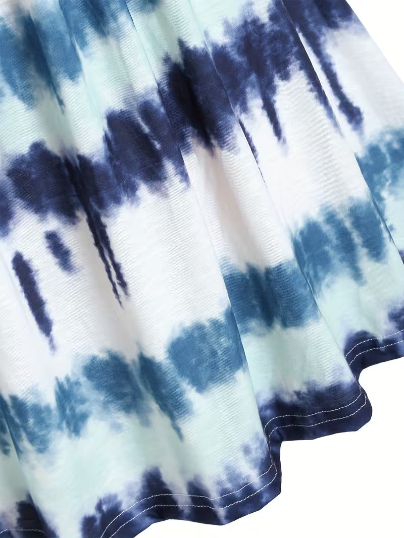 Bohemian Tie-Dye Summer Dress.