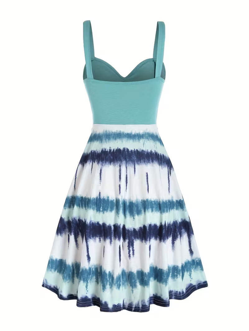 Bohemian Tie-Dye Summer Dress.
