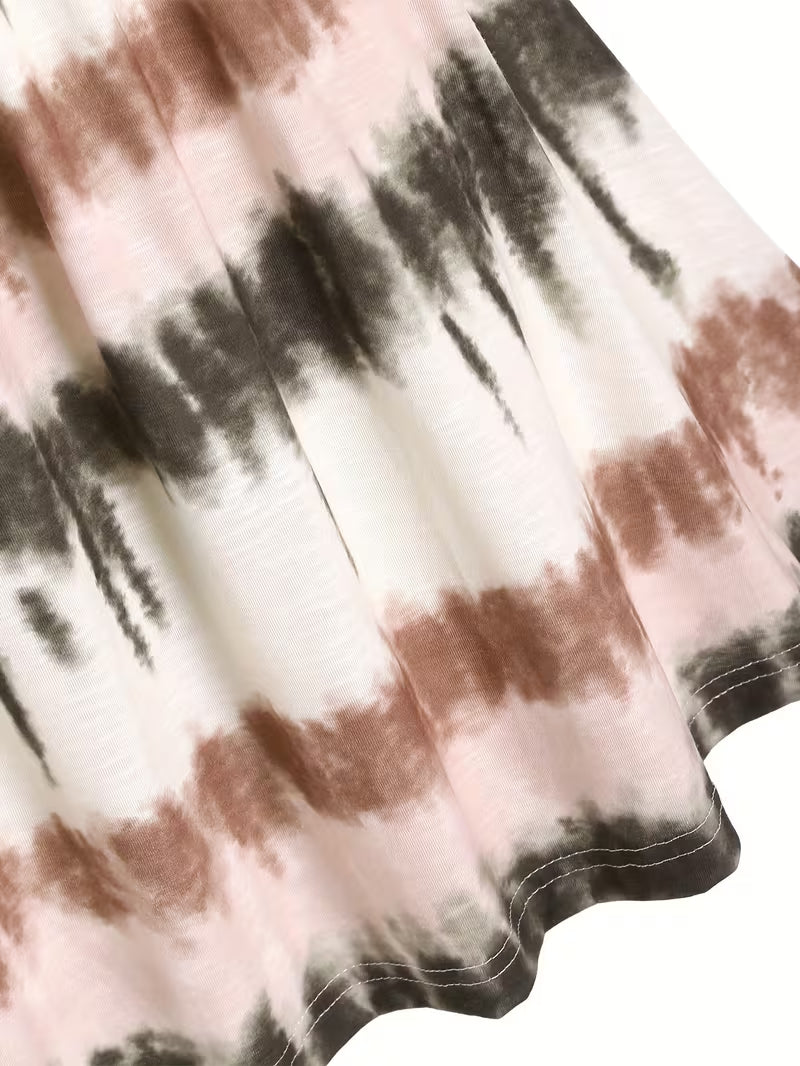 Bohemian Tie-Dye Summer Dress.