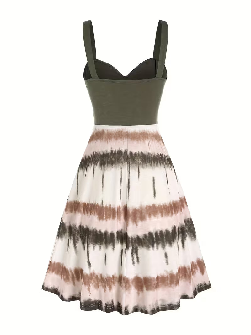 Bohemian Tie-Dye Summer Dress.