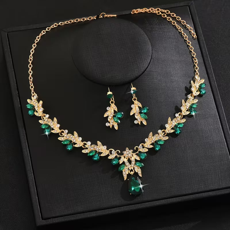 Bridal Accessory Including a Butterfly Collarbone Necklace.