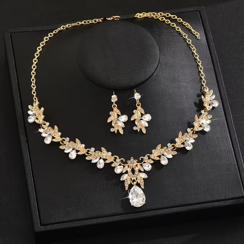 Bridal Accessory Including a Butterfly Collarbone Necklace.