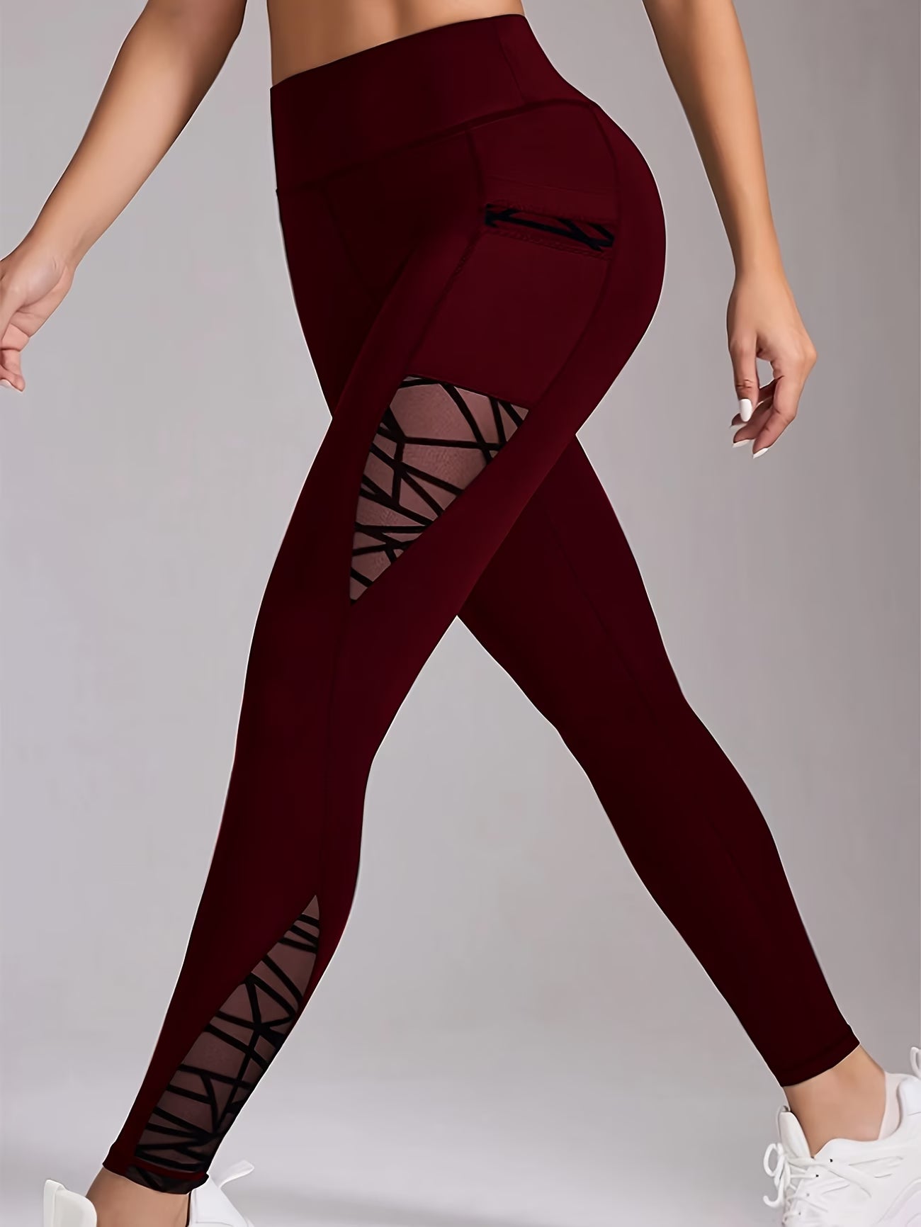 Butt-Lifting Mesh Workout Tights with Pockets.