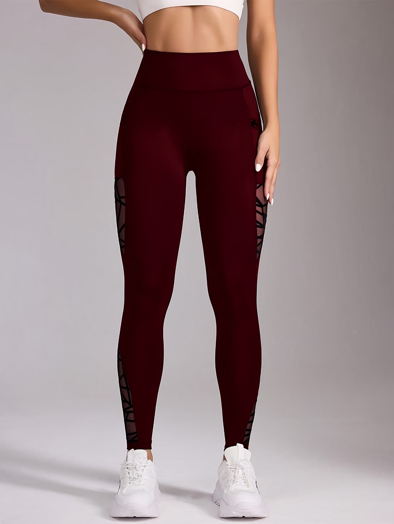 Butt-Lifting Mesh Workout Tights with Pockets.