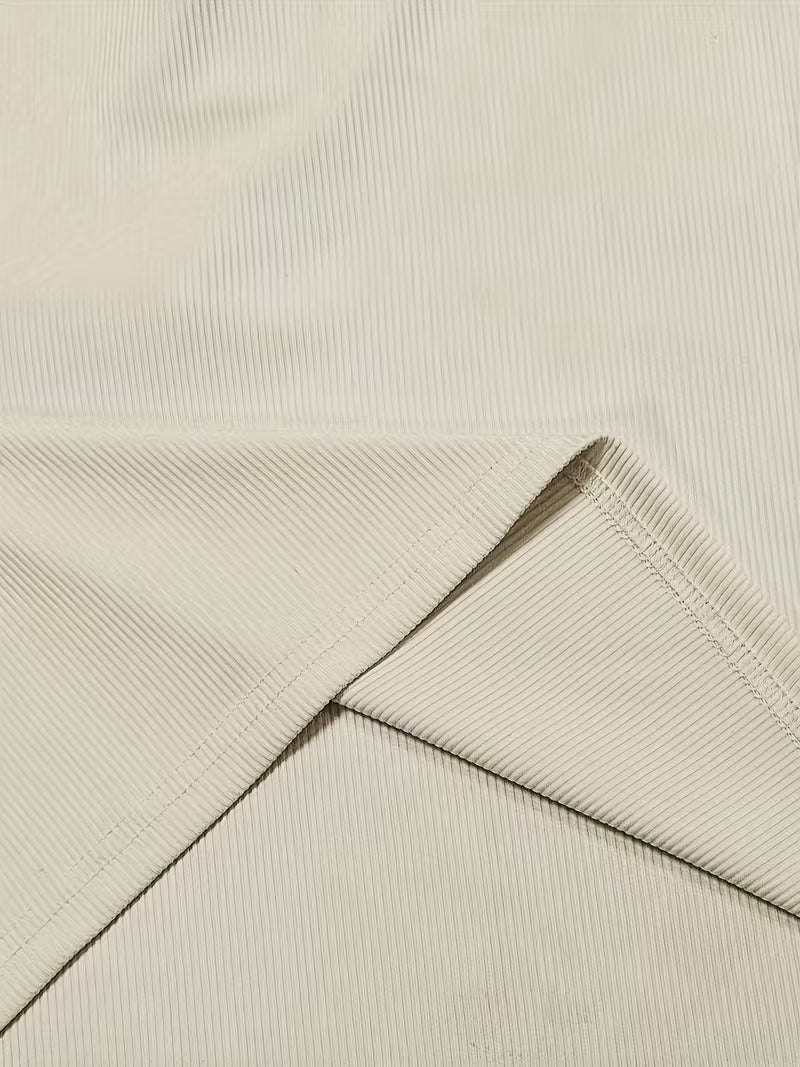 Button-Front Crew Neck Tank Tops