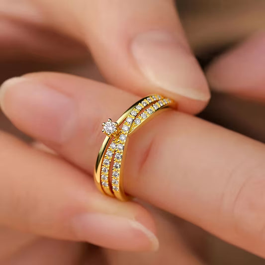 CZ Center Stone Ring