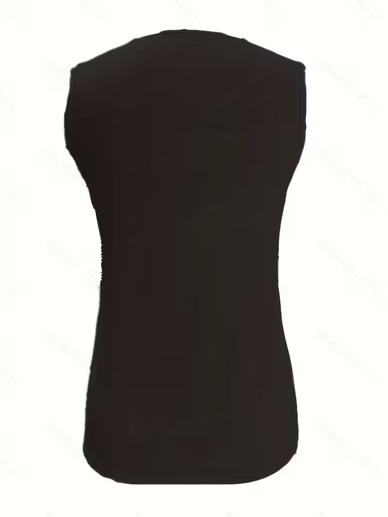 Casual Crew Neck Tank Tops.