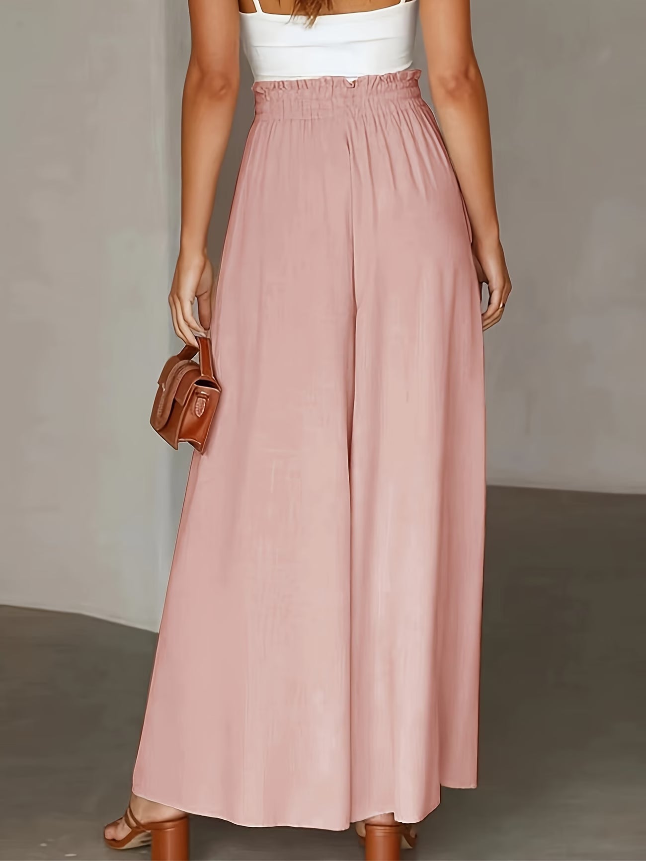 Casual High-Waisted Wide-Leg Trouser.