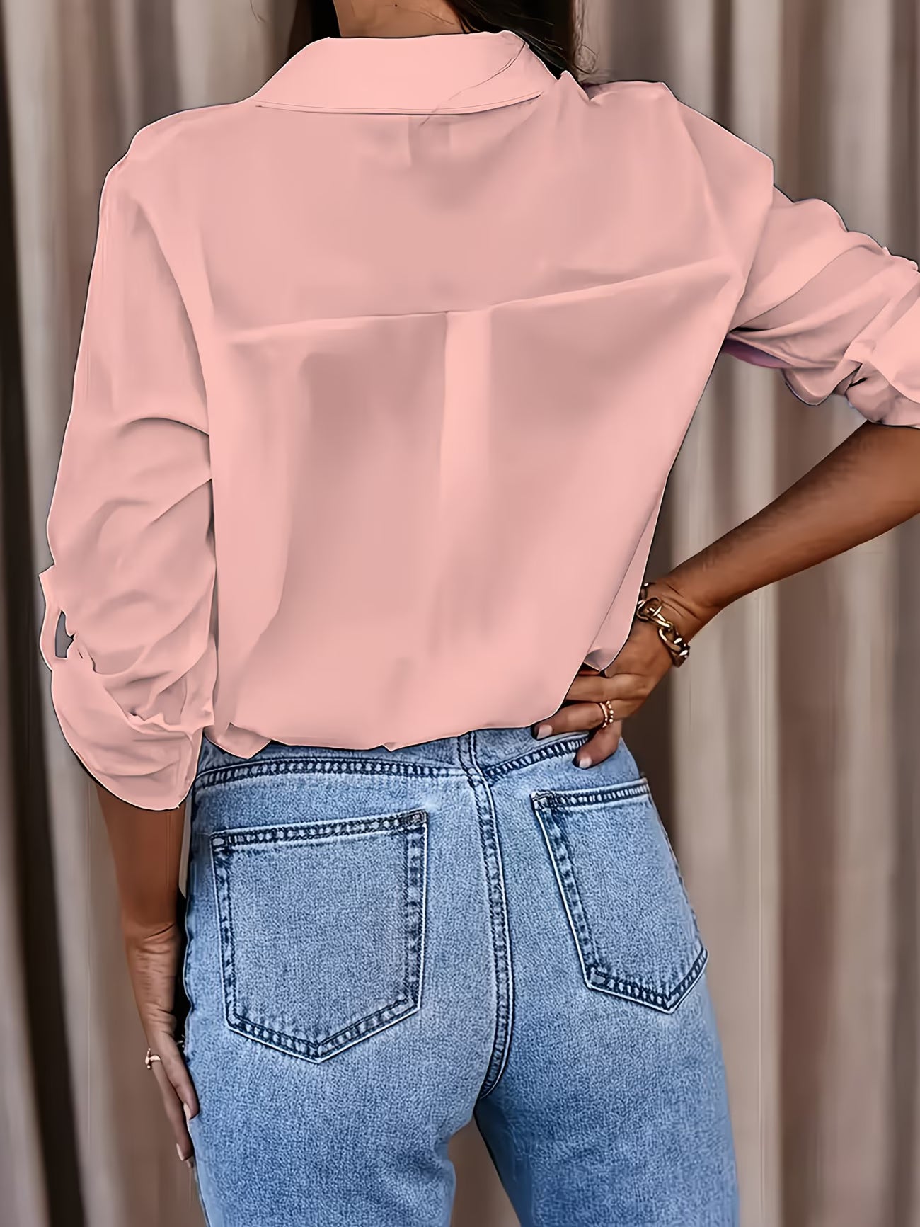 Classic Button-Front Office Shirt.