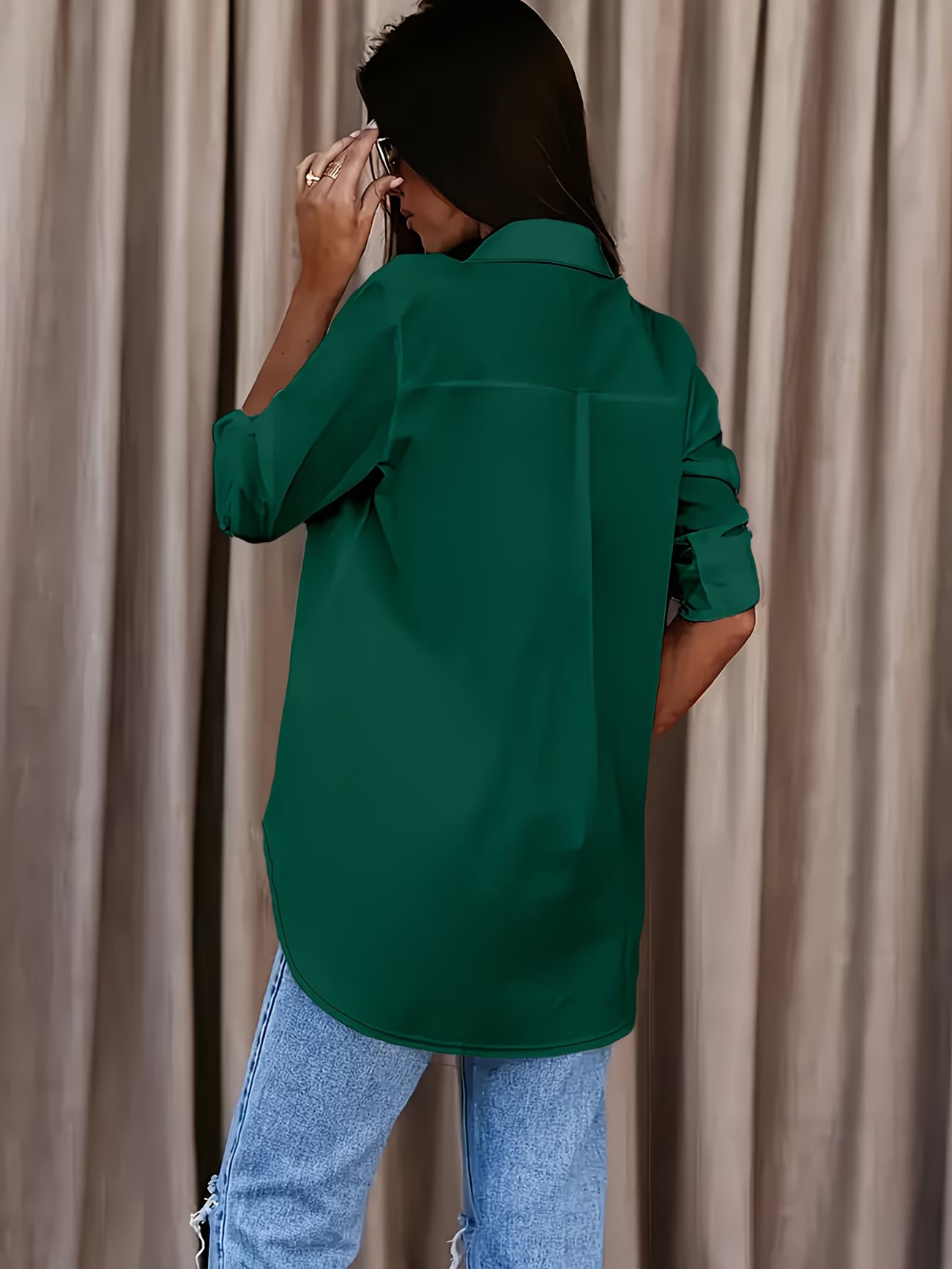 Classic Button-Front Office Shirt.