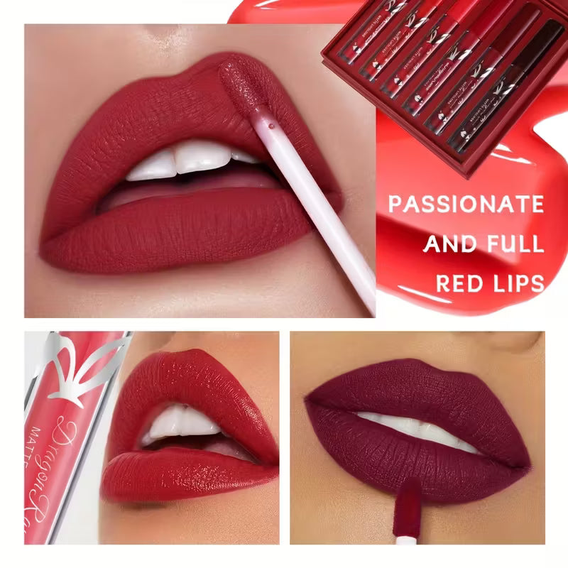 Classic Red Lip Glaze Set.