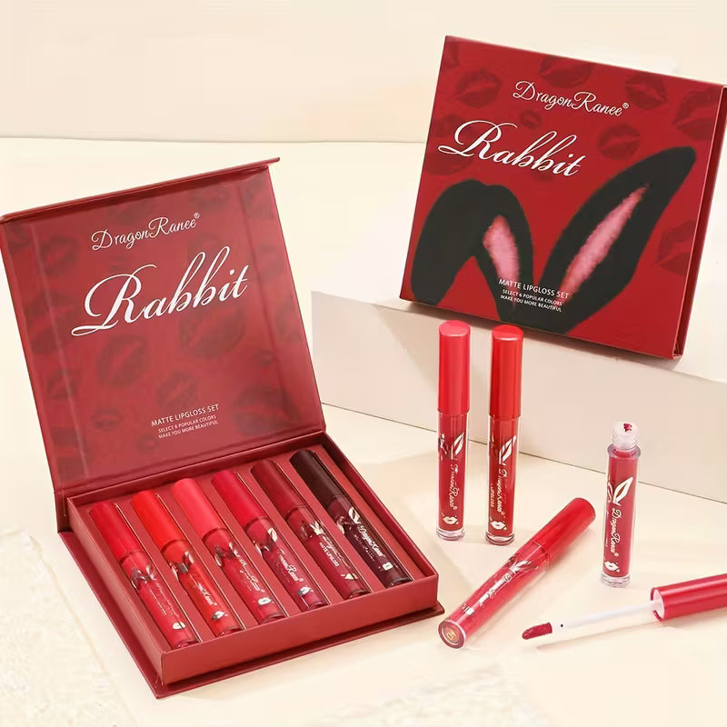 Classic Red Lip Glaze Set.