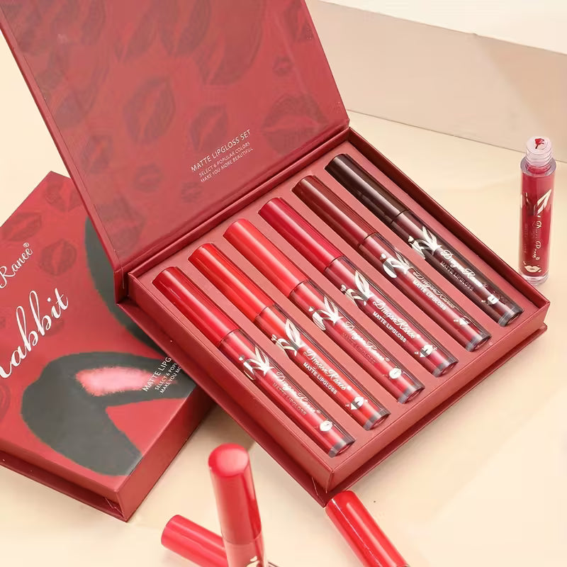 Classic Red Lip Glaze Set.