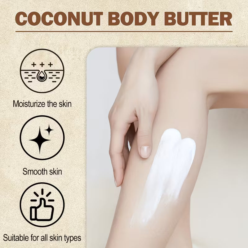 Coconut & Cocoa Butter Hyaluronic Acid Infused Moisturizer Body Cream.