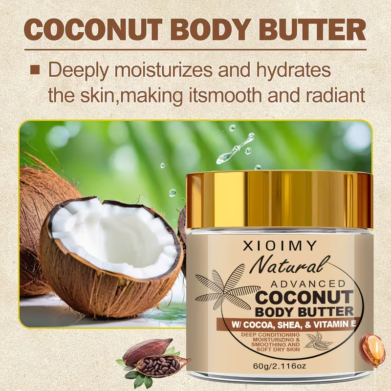 Coconut & Cocoa Butter Hyaluronic Acid Infused Moisturizer Body Cream.