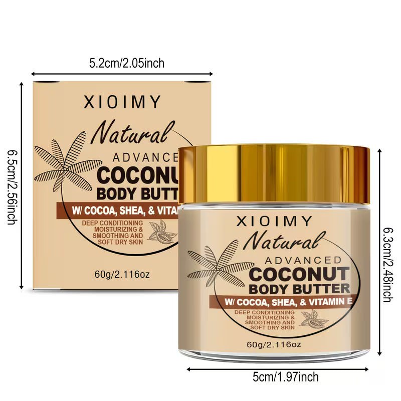 Coconut & Cocoa Butter Hyaluronic Acid Infused Moisturizer Body Cream.