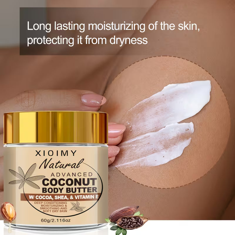Coconut & Cocoa Butter Hyaluronic Acid Infused Moisturizer Body Cream.