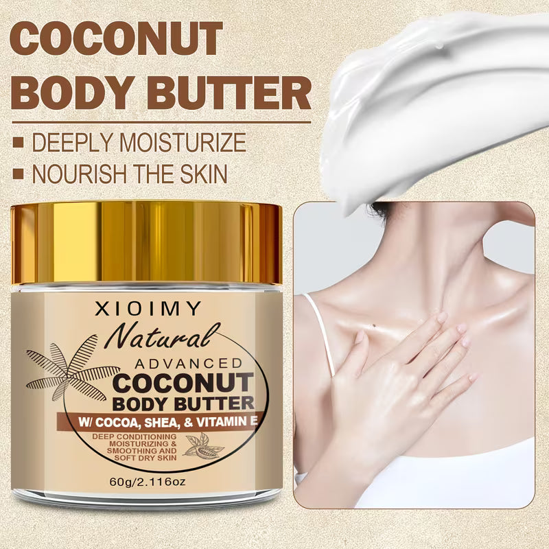 Coconut & Cocoa Butter Hyaluronic Acid Infused Moisturizer Body Cream.