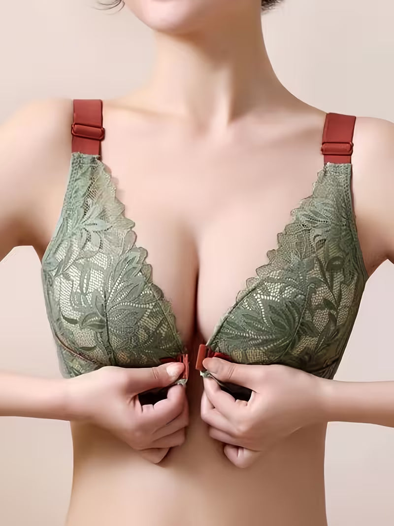 Color-Block Wireless Push-Up Bras.