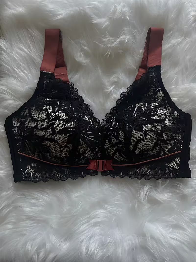 Color-Block Wireless Push-Up Bras.