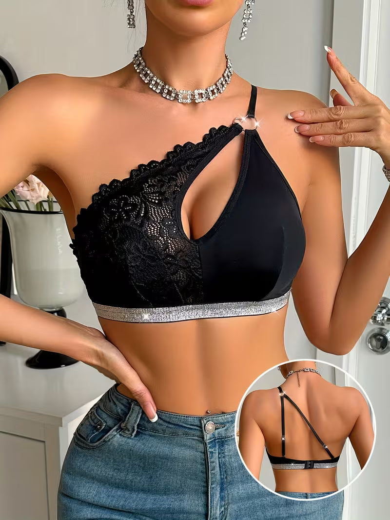 Comfortable High-Elasticity Wireless Bralette Off-Shoulder Bras.