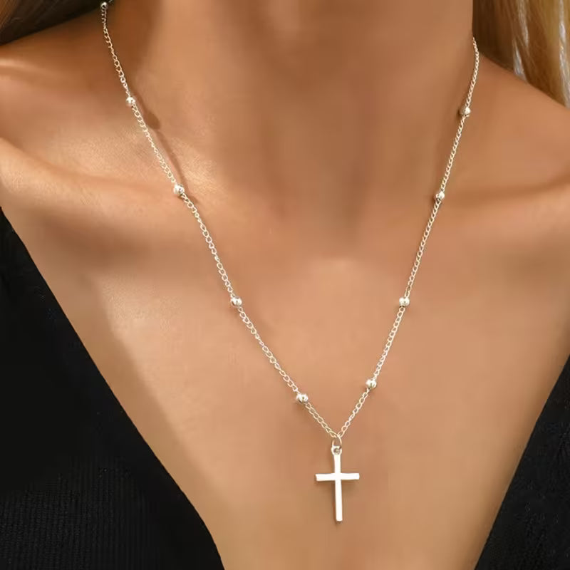 Comfortable and Versatile Stainless Steel Cross Necklace.