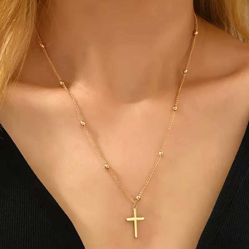 Comfortable and Versatile Stainless Steel Cross Necklace.