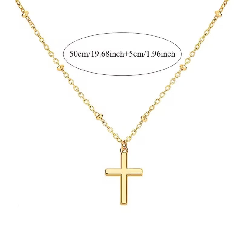Comfortable and Versatile Stainless Steel Cross Necklace.