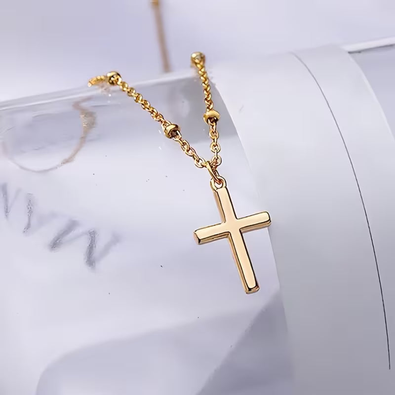 Comfortable and Versatile Stainless Steel Cross Necklace.