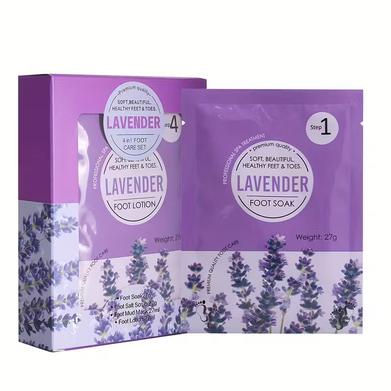 Complete Foot Spa Set for Deep Relaxation Lavender Pedicure Kit.