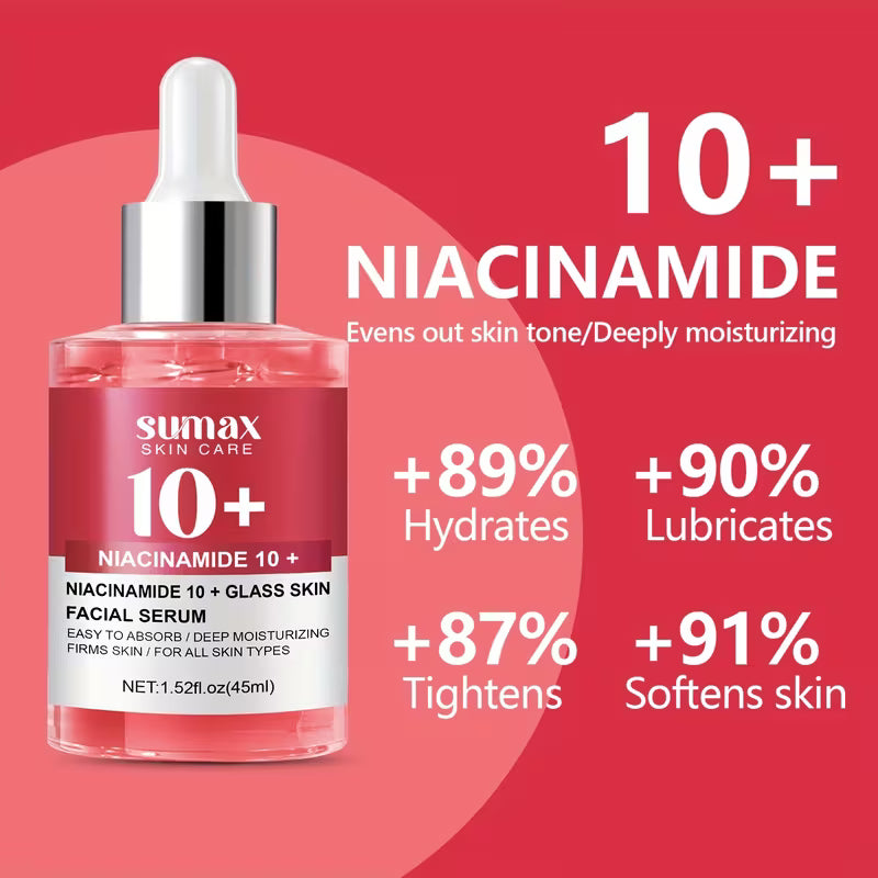 Contains Niacinamide 10+ Glass Skin Facial Serum.