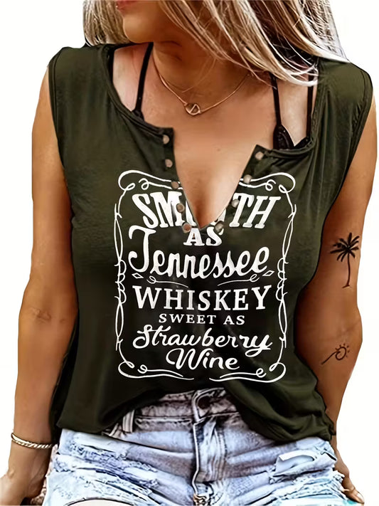 Country Music V-Neck Tank Tops.