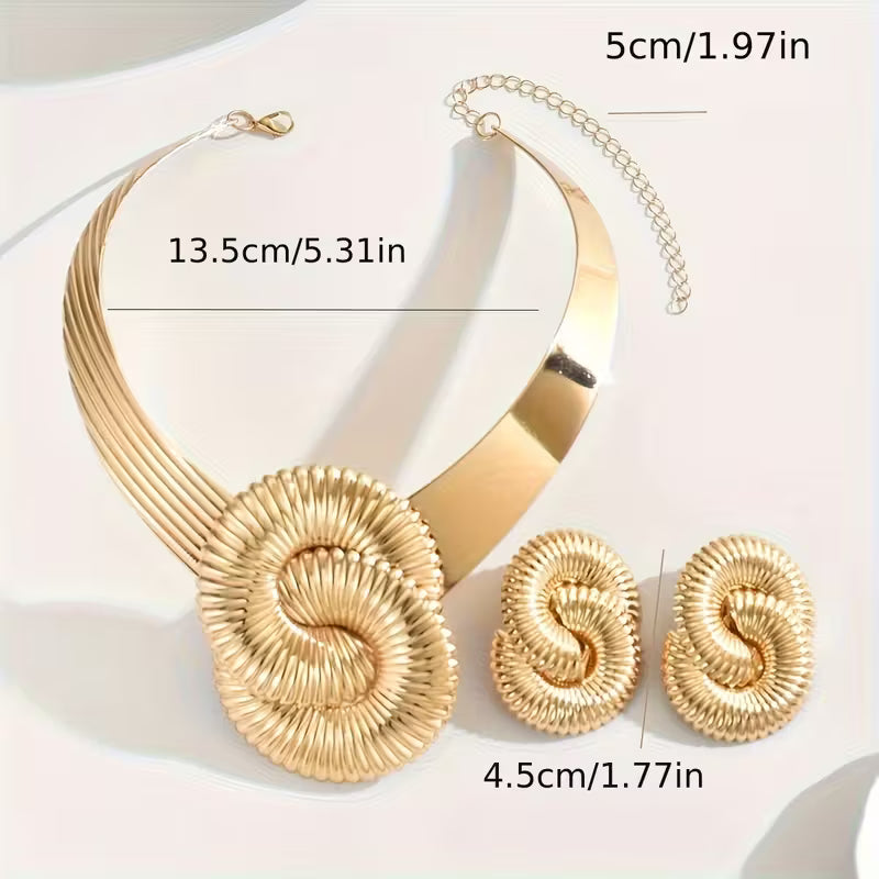Creative V-Shaped Jewelry Set.