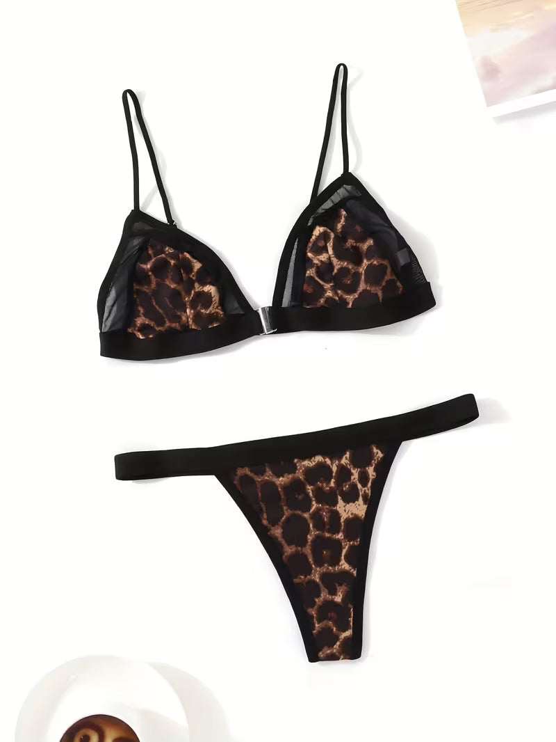 Cross-Border Sexy Front-Opening Lingerie Set.