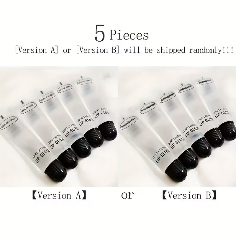 Crystal Clear Collection 5pc High-Shine Lip Oil Set.