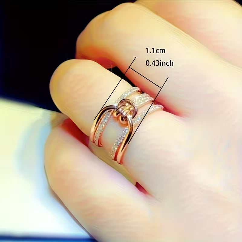 Cute Shining Synthetic Zirconia Fashion Promise Rings.