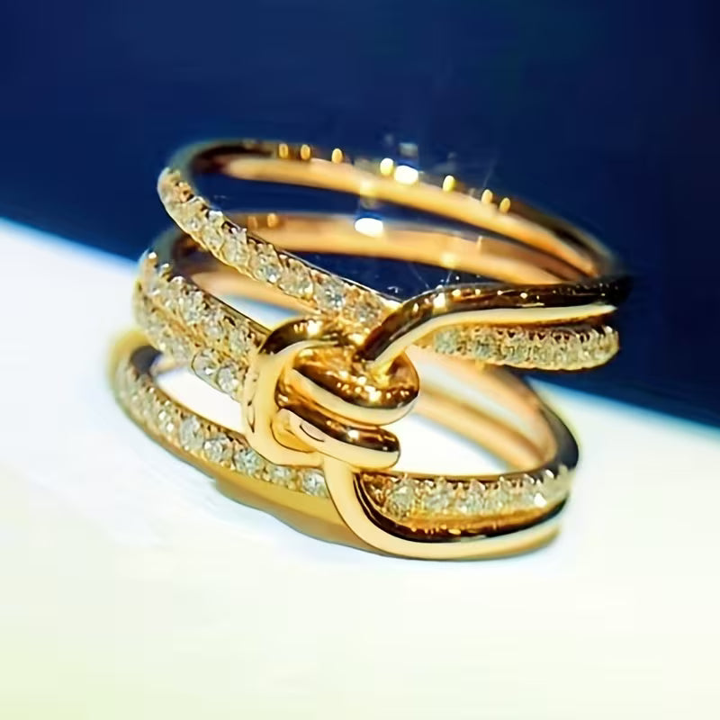 Cute Shining Synthetic Zirconia Fashion Promise Rings.