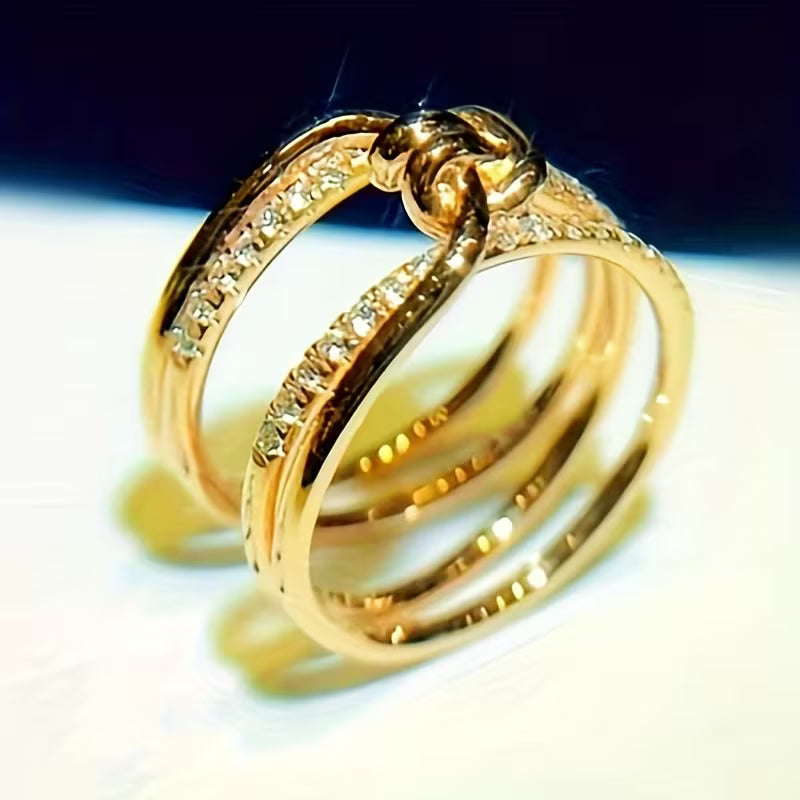 Cute Shining Synthetic Zirconia Fashion Promise Rings.