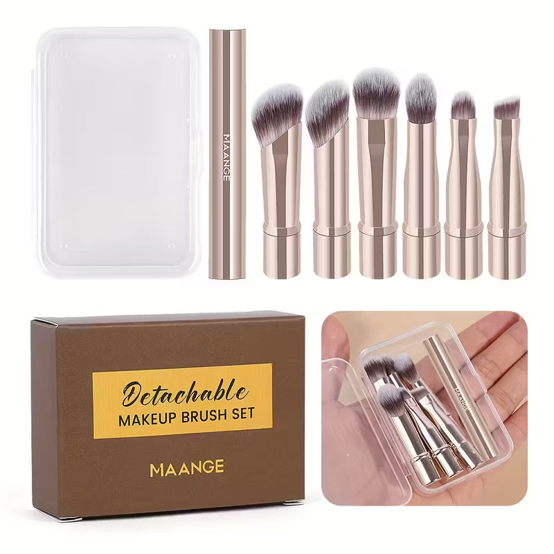 Detachable Professional Eye Brush Set & Travel Case.