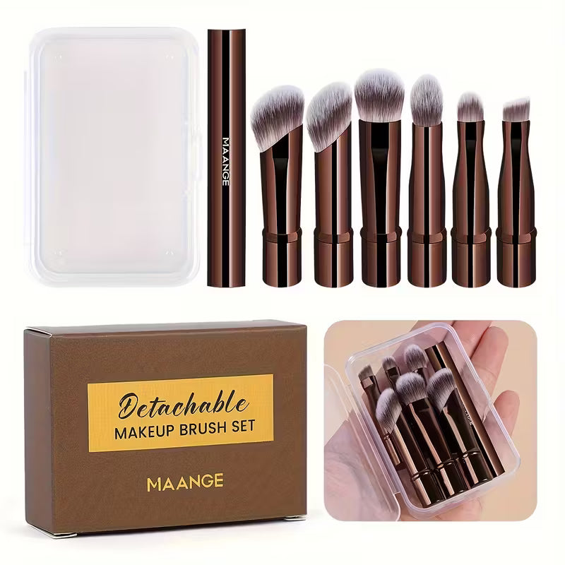 Detachable Professional Eye Brush Set & Travel Case.