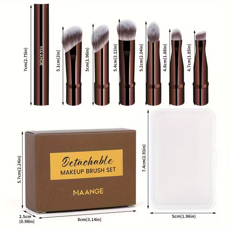 Detachable Professional Eye Brush Set & Travel Case.
