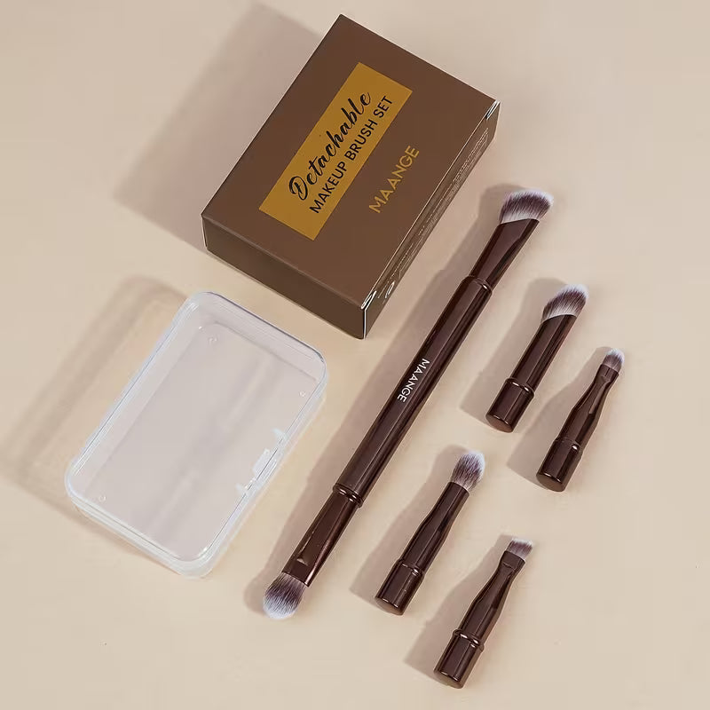Detachable Professional Eye Brush Set & Travel Case.