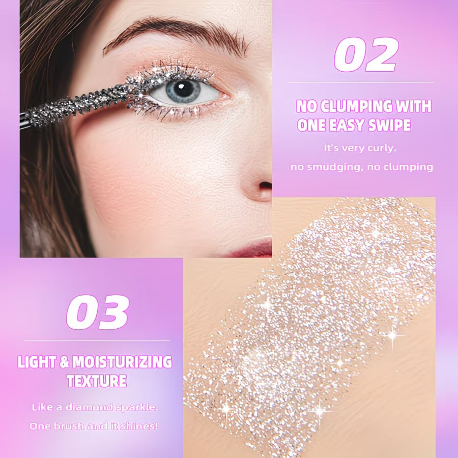 Diamond Shimmer Waterproof Volumizing & Curling Lash Mascara.