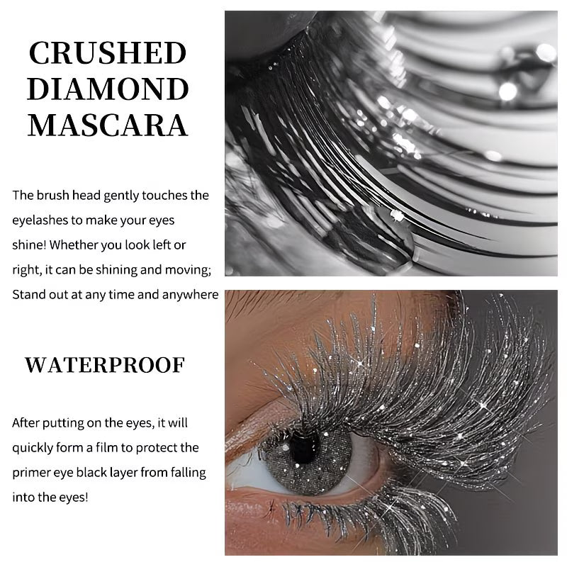 Diamond Sparkle Waterproof Lengthening Glitter Mascara.