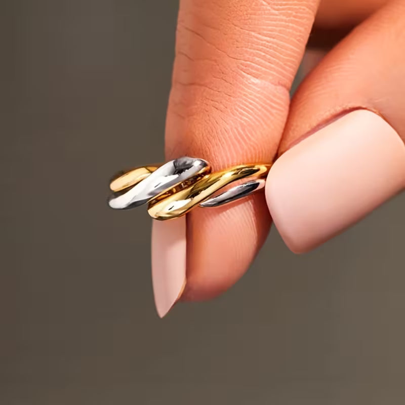 Dual-Tone Wave Geometric Transformable Stacking Rings.