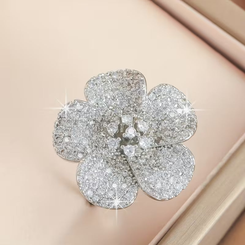 Elegant 18K Gold Plated Cherry Blossom Rings.