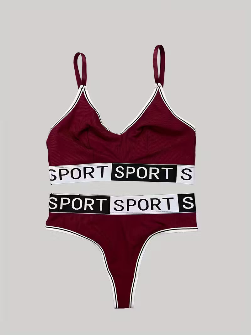 Elegant Belted Bra & Panty Suit.