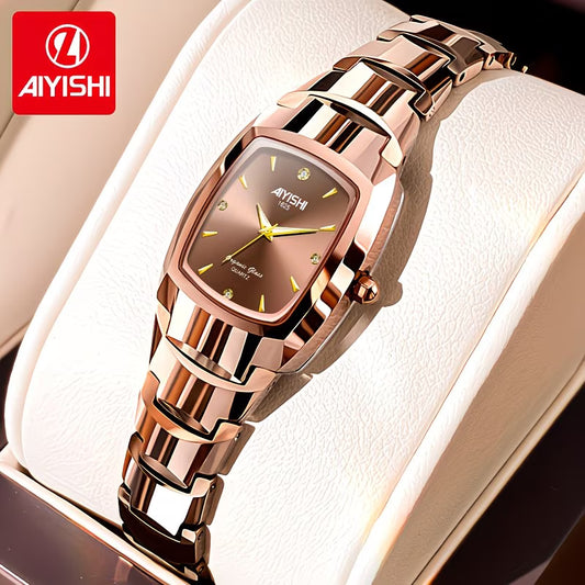 Elegant Glow-in-the-Dark Square Watch.